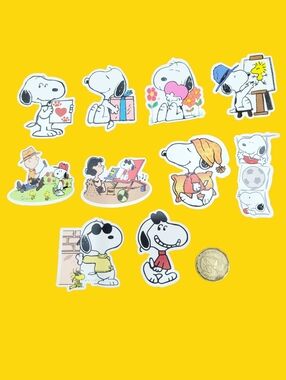 3/$20 Snoopy 10pcs Brand New Waterproof Stickers ##